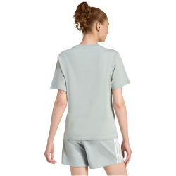 adidas Essentials Small Logo Baumwoll T-Shirt Damen KC5248 - wonder sage/white XS