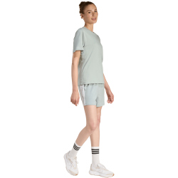 adidas Essentials Small Logo Baumwoll T-Shirt Damen KC5248 - wonder sage/white XS