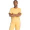 adidas Essentials Small Logo Baumwoll T-Shirt Damen KC5247 - semi ice tangerine/white S