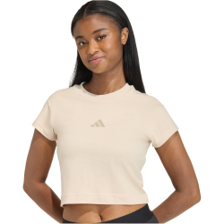 adidas Future Icons Small Logo Baby Tee T-Shirt Damen KD7721 - crystal linen L