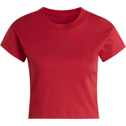 adidas Future Icons Small Logo Baby Tee T-Shirt Damen KD7720 - active maroon M