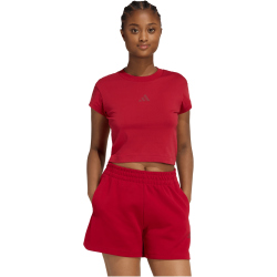 adidas Future Icons Small Logo Baby Tee T-Shirt Damen KD7720 - active maroon M