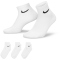 3er Pack NIKE Everyday Lightweight Ankle Trainingssocken 100 - white/black 34-38