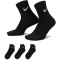 3er Pack NIKE Everyday Lightweight Ankle Trainingssocken 010 - black/white 34-38