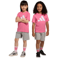 adidas Essentials T-Shirt + Shorts Set Kinder KD6005 - pink fusion/white 128