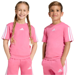 adidas Essentials T-Shirt Kinder JV7351 - pink fusion/white 116