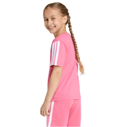 adidas Essentials T-Shirt Kinder JV7351 - pink fusion/white 116