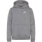 NIKE Sportswear Club Fleece-Kapuzenpullover Kinder carbon heather/white XS (122-128 cm)