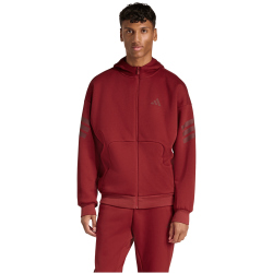 adidas Future Icons 3-Streifen Kapuzenjacke Herren KD5233 - active maroon M