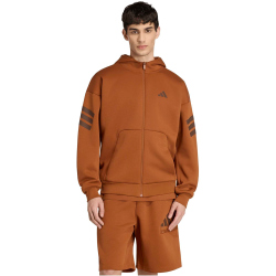 adidas Future Icons 3-Streifen Kapuzenjacke Herren KD5229 - dusky bronze S