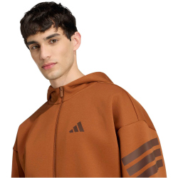 adidas Future Icons 3-Streifen Kapuzenjacke Herren KD5229 - dusky bronze S
