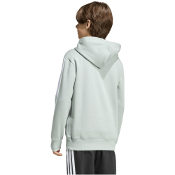 adidas Seasonal Essentials Tiberio 3-Streifen Hoodie Kinder KC2127 - wonder sage/white/dark grey heather 176