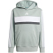 adidas Seasonal Essentials Tiberio 3-Streifen Hoodie Kinder KC2127 - wonder sage/white/dark grey heather 176