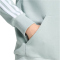 adidas Seasonal Essentials Tiberio 3-Streifen Hoodie Kinder KC2127 - wonder sage/white/dark grey heather 176