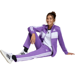 adidas Seasonal Essentials Tiberio 3-Streifen Tricot Trainingsanzug Kinder KC2125 - active purple/white 128