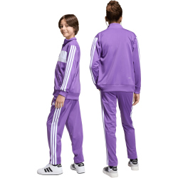 adidas Seasonal Essentials Tiberio 3-Streifen Tricot Trainingsanzug Kinder KC2125 - active purple/white 164
