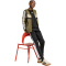 adidas Seasonal Essentials Tiberio 3-Streifen Tricot Trainingsanzug Kinder KC2124 - olive strata/white 128