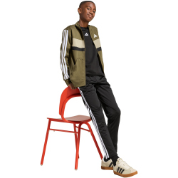 adidas Seasonal Essentials Tiberio 3-Streifen Tricot Trainingsanzug Kinder KC2124 - olive strata/white 164