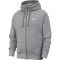 NIKE Sportswear Club Fleece Kapuzenjacke dark grey heather/white L