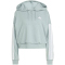 adidas Essentials 3-Streifen French Terry 1/4-Zip Hoodie Damen KC5226 - wonder sage/white L
