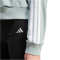 adidas Essentials 3-Streifen French Terry 1/4-Zip Hoodie Damen KC5226 - wonder sage/white L