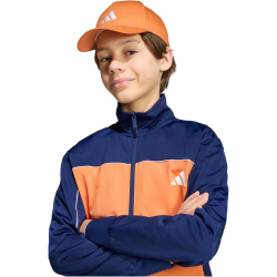adidas Tricot Colourpop Trainingsanzug Kinder KC2132 - dark blue/dusky orange/white 140