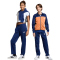 adidas Tricot Colourpop Trainingsanzug Kinder KC2132 - dark blue/dusky orange/white 176