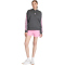 adidas Essentials 3-Streifen Fleece Hoodie Damen KQ5077 - grey six/st tropic bloom XS
