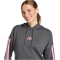 adidas Essentials 3-Streifen Fleece Hoodie Damen KQ5077 - grey six/st tropic bloom XS