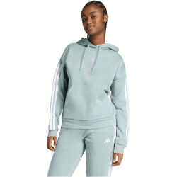 adidas Essentials 3-Streifen Fleece Hoodie Damen KC5160 - wonder sage/white XS