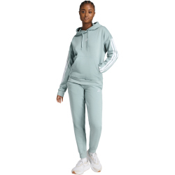 adidas Essentials 3-Streifen Fleece Hoodie Damen KC5160 - wonder sage/white XS