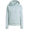 adidas Essentials 3-Streifen Fleece Hoodie Damen KC5160 - wonder sage/white XS