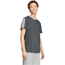 adidas Essentials 3-Streifen Loose Fit T-Shirt Damen JZ3310 - dark grey heather XS
