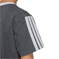 adidas Essentials 3-Streifen Loose Fit T-Shirt Damen JZ3310 - dark grey heather XS