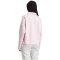 adidas Essentials Linear Fleece Polo Sweatshirt Damen JM1949 - clear pink/white XS