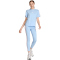 adidas Essentials 3-Streifen Baumwoll T-Shirt Damen KD2345 - glow blue/clear pink XS