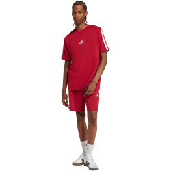 adidas Essentials 3-Streifen Single Jersey T-Shirt Herren KR2699 - active maroon/white M