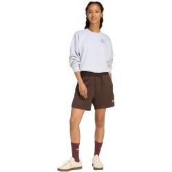 adidas 3-Streifen Studio Fleece Loose Sweatshorts Damen KT0886 - aurora coffee S