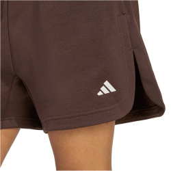adidas 3-Streifen Studio Fleece Loose Sweatshorts Damen KT0886 - aurora coffee S