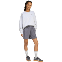 adidas 3-Streifen Studio Fleece Loose Sweatshorts Damen KT0885 - aurora onix M