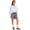adidas 3-Streifen Studio Fleece Loose Sweatshorts Damen KT0885 - aurora onix M