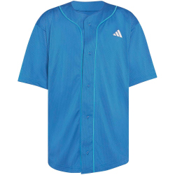 adidas Stadium Mesh Baseballshirt Herren JZ6927 - dusky petrol/ray blue/white XS