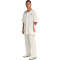 adidas Stadium Mesh Baseballshirt Herren JZ6926 - off white/crystal linen/pure ruby M