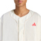 adidas Stadium Mesh Baseballshirt Herren JZ6926 - off white/crystal linen/pure ruby M