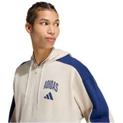 adidas Collegiate Fleece Sweatjacke Herren JZ0171 - wonder alumina/dark blue M