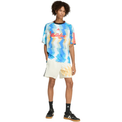 adidas House of Tiro x Common Goal Pique Sweatshorts Herren KA9154 - off white/black/semi ice tangerine M