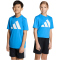 adidas Train Essentials Big Logo Trainingsshirt Kinder KB6809 - ray blue/white 116