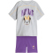adidas x Disney Minnie Mouse T-Shirt + Shorts Set Mädchen JZ3549 - light grey heather/semi ice tangerine 104