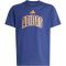 adidas Stadium Lettering T-Shirt Kinder KD3454 - dark blue/pure orange 128