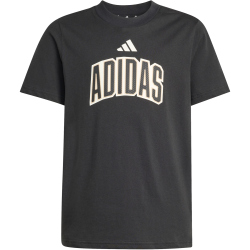 adidas Stadium Lettering T-Shirt Kinder KC4641 - black/off white 128
